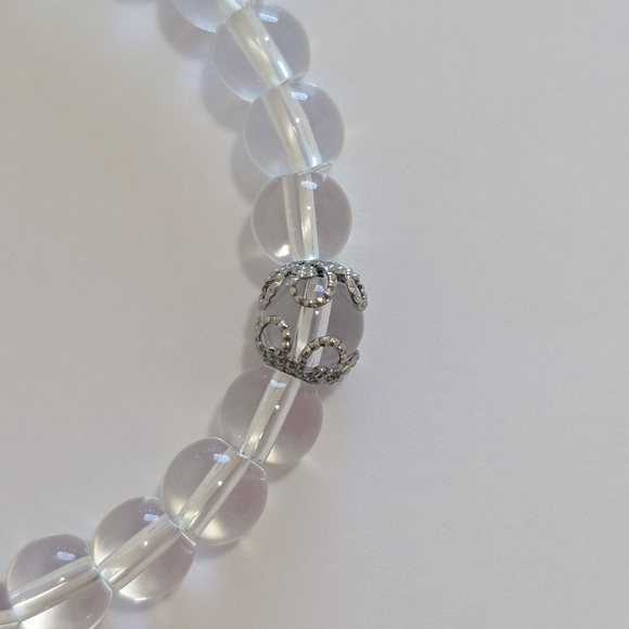 Clear Quartz Bracelet With Charm - Picture 6 of 10